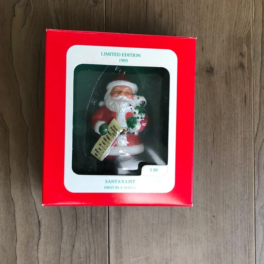 1995 Limited Edition Santa’s List Ornament